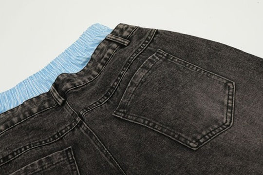 Denim Double-Layer Bleu