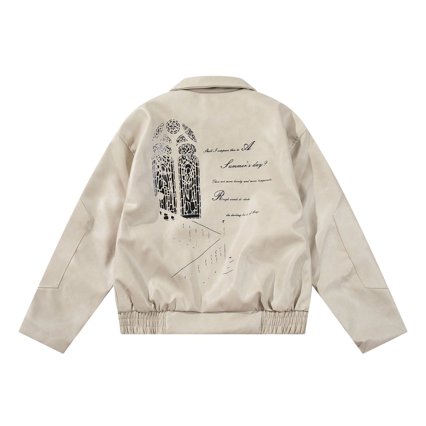 Jacket Cuir Romance Crème