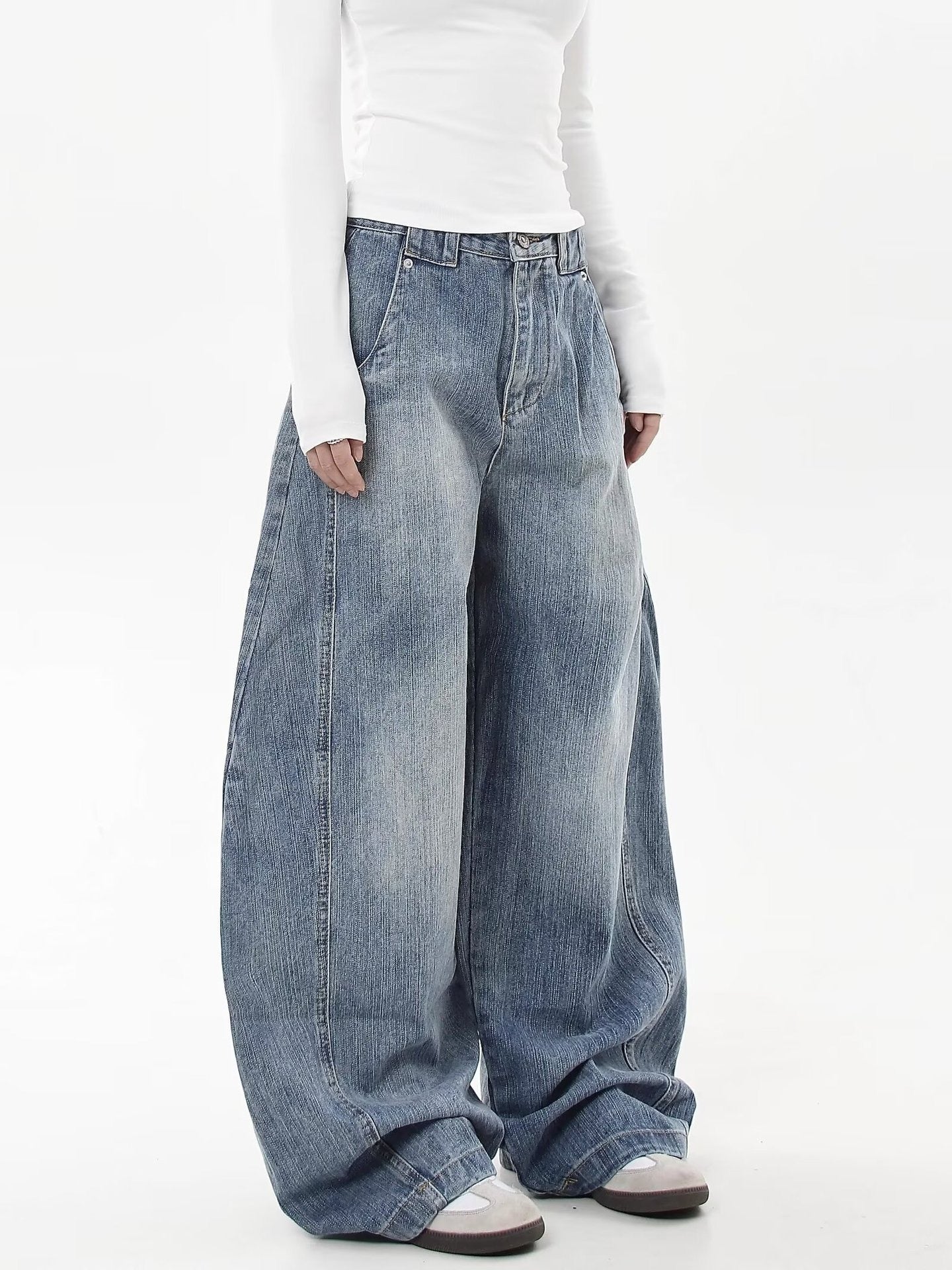 Jean Over-Sized Délavé