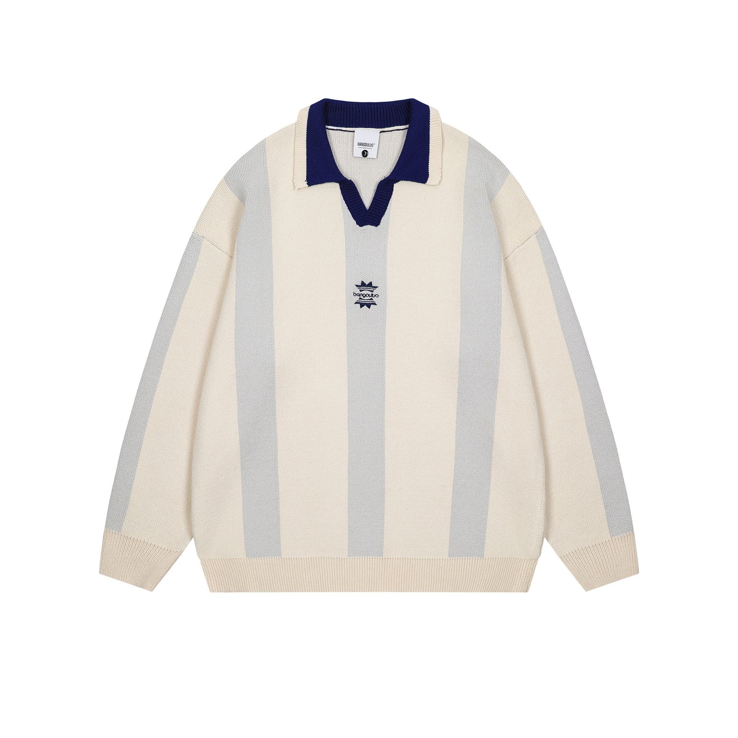 Knit Polo Eye-Striped