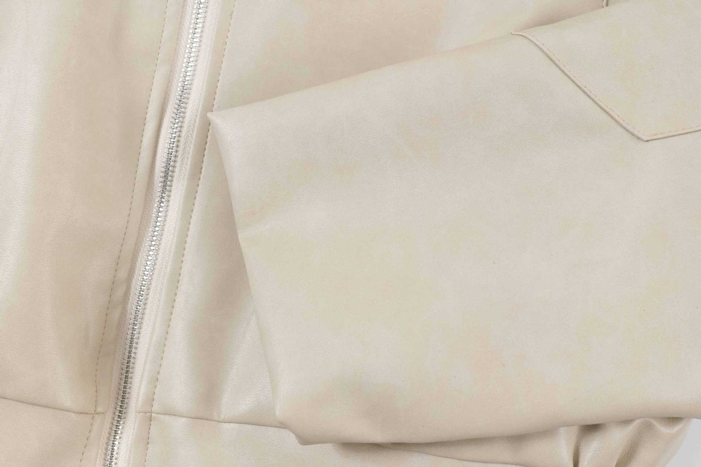 Jacket Cuir Romance Crème