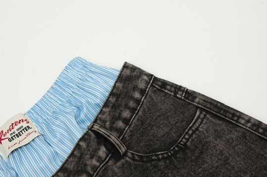 Denim Double-Layer Bleu