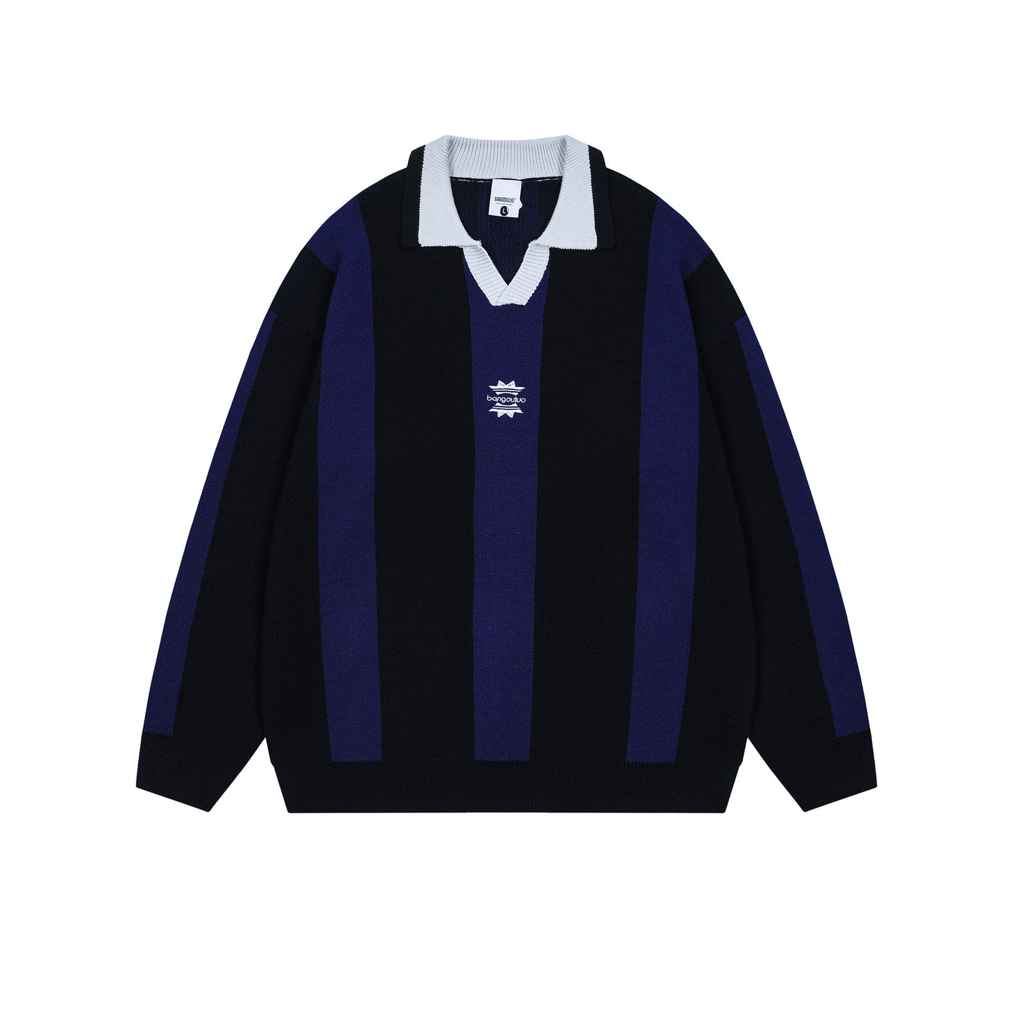 Knit Polo Eye-Striped