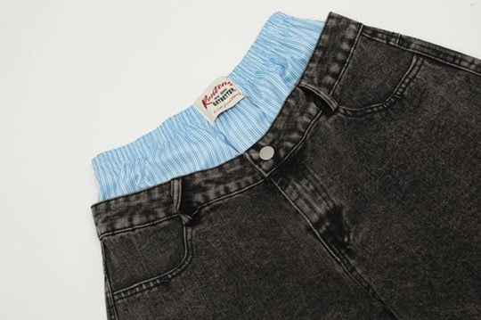 Denim Double-Layer Bleu