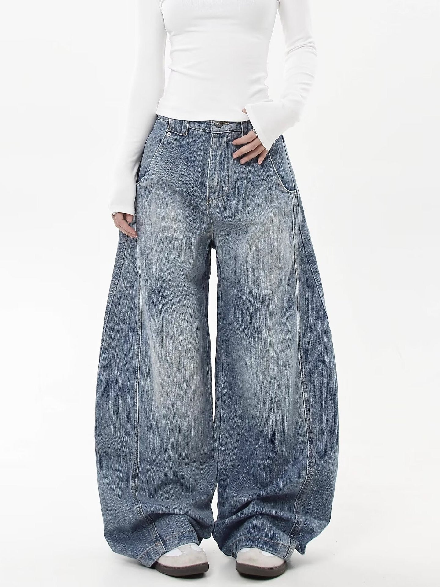 Jean Over-Sized Délavé
