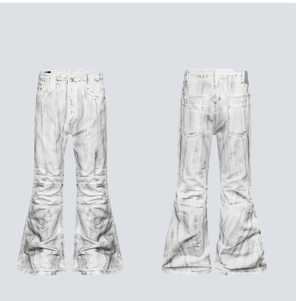 GY Heavy-Duty Distressed Batik Jeans