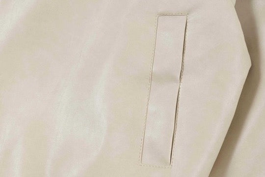 Jacket Cuir Romance Crème