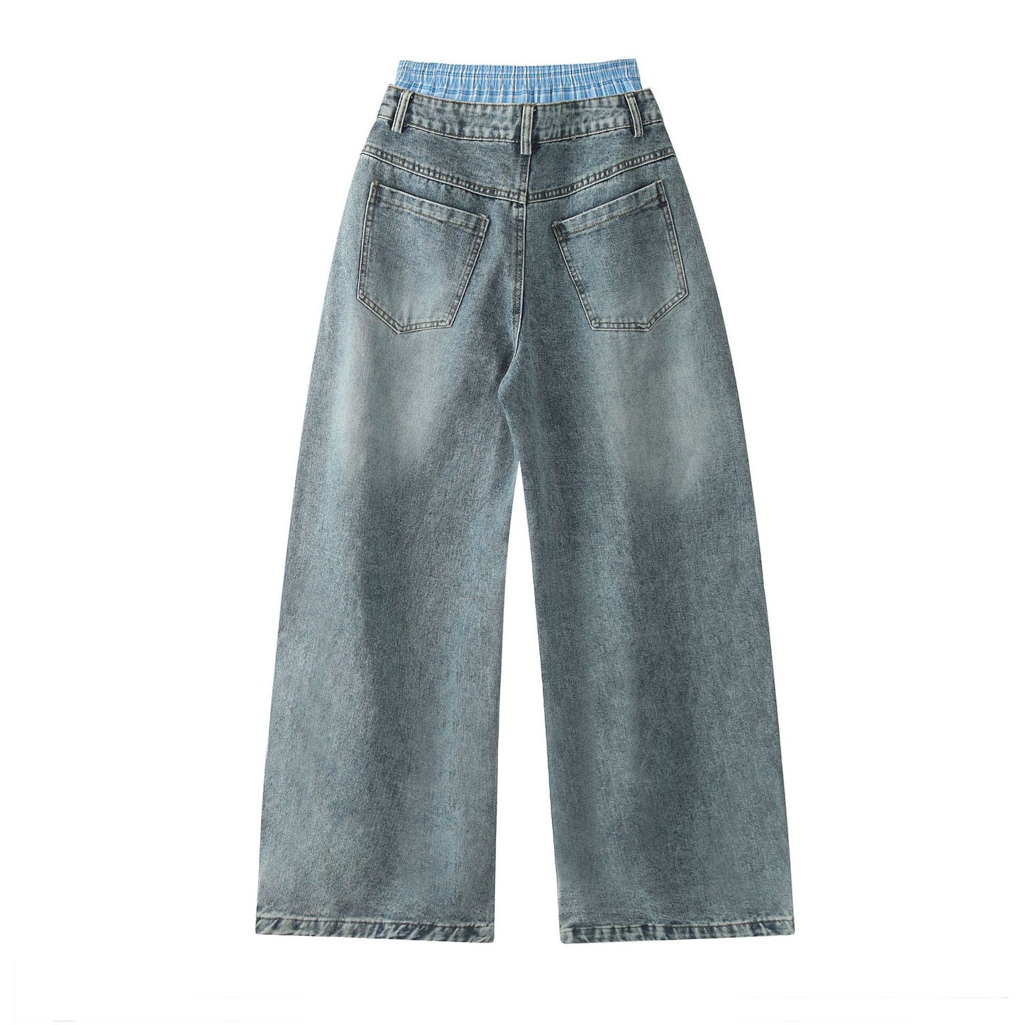 Denim Double-Layer Bleu