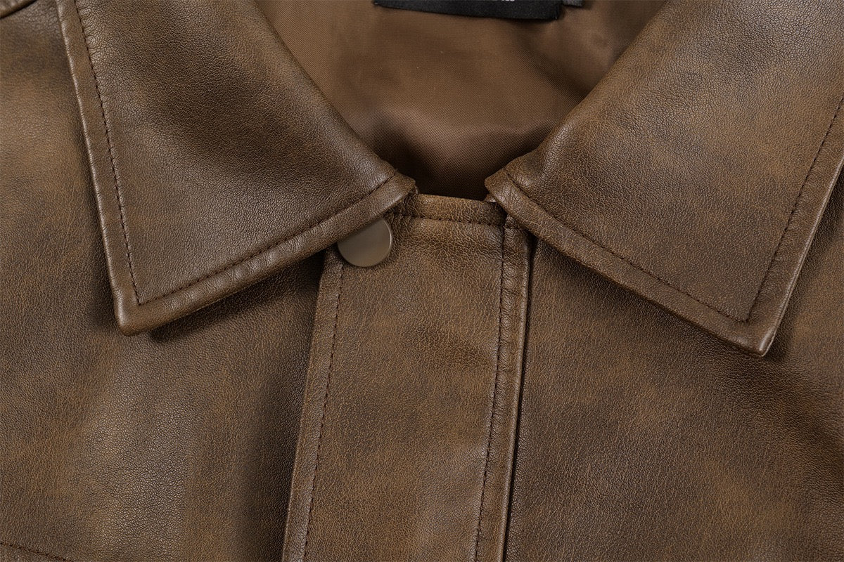 Jacket Cuir Double-Layered