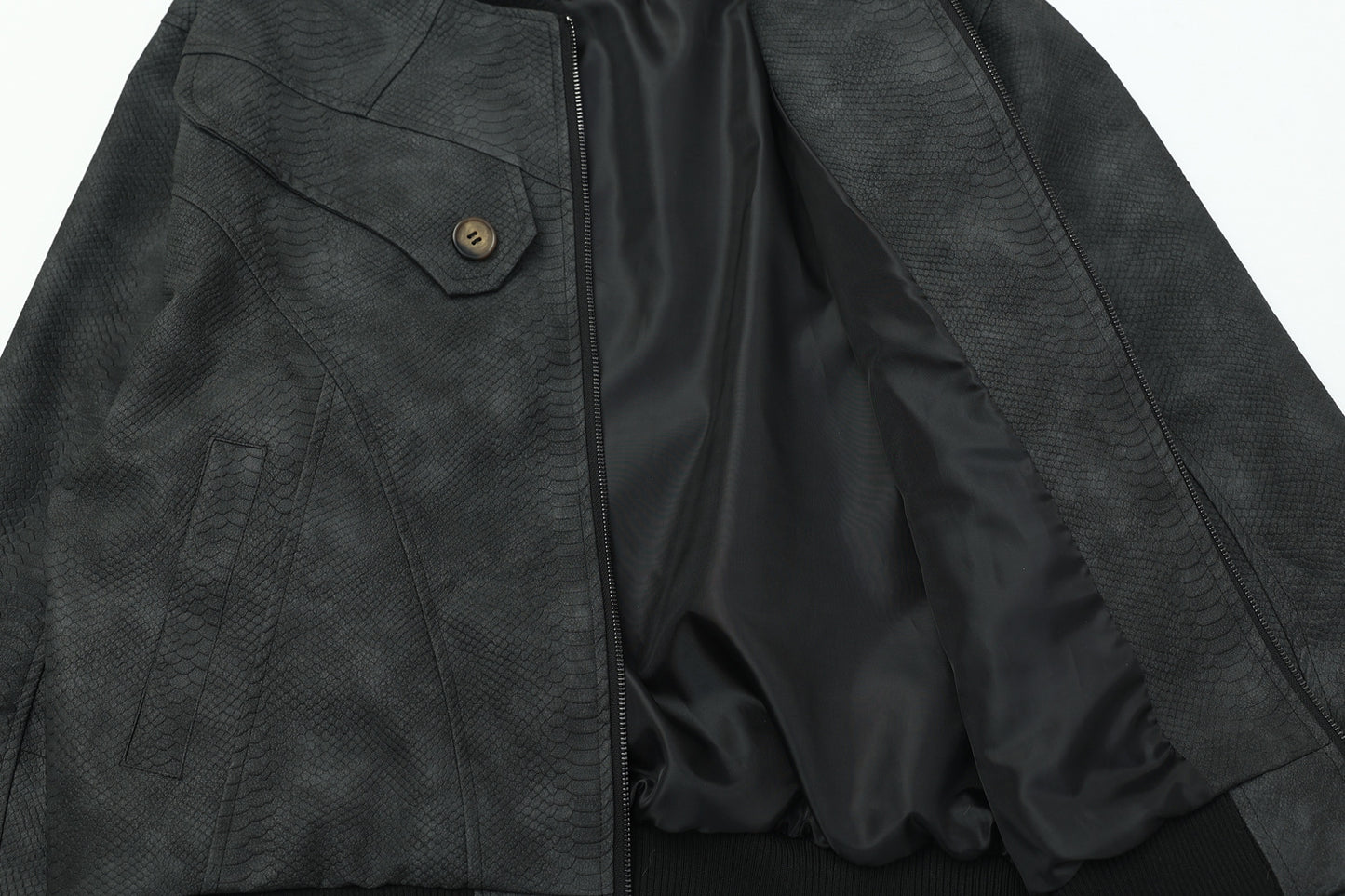 Jacket cuir Pythoned