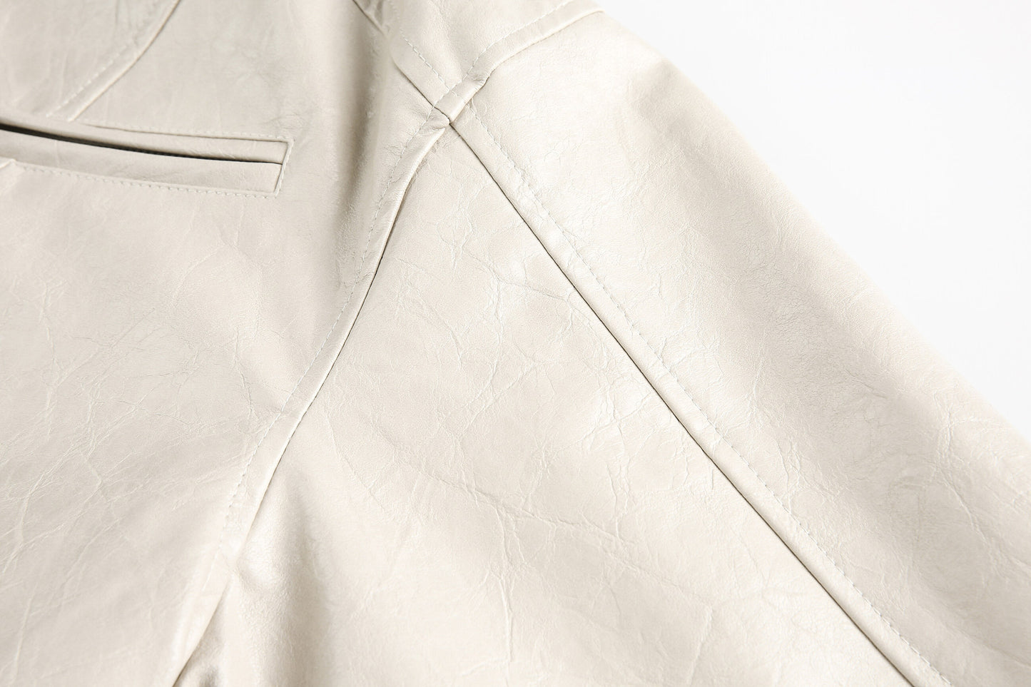 Jacket cuir Ryflect Beige
