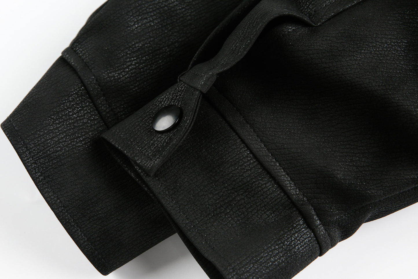 Jacket cuir CollarBelted