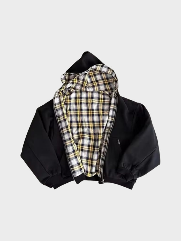 Zip Reversible à Carreaux