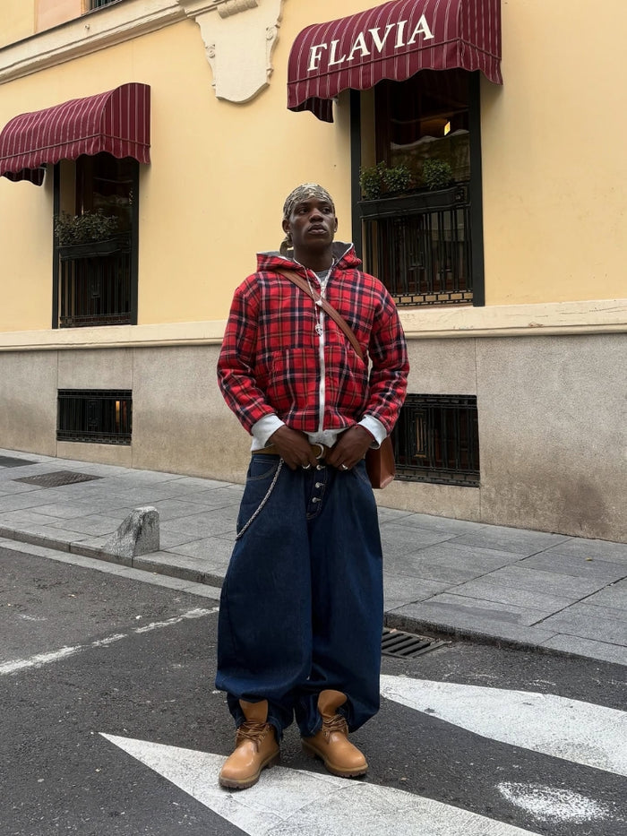 Zip Reversible à Carreaux