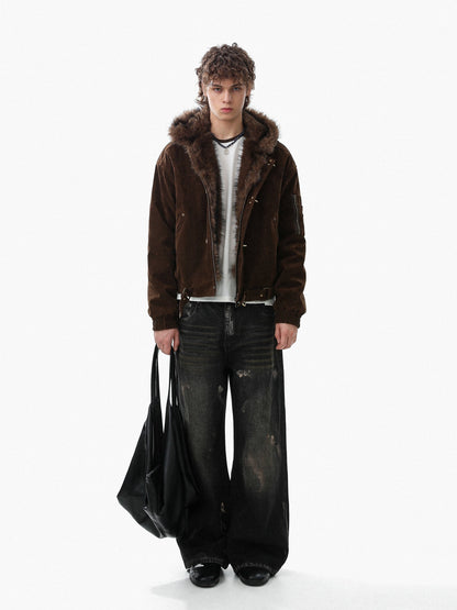 Doudoune Fur Suede Clipée