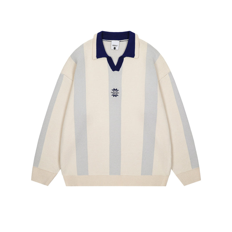 Knit Polo Eye-Striped