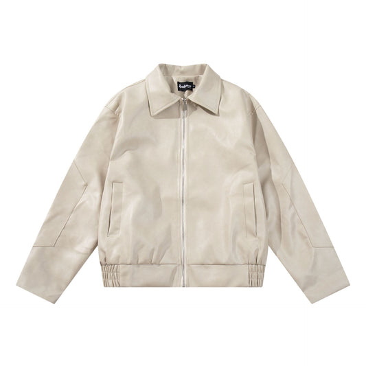 Jacket Cuir Romance Crème