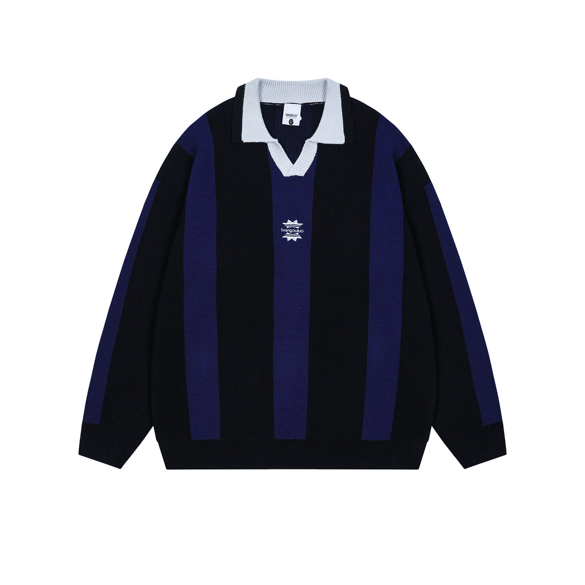 Knit Polo Eye-Striped