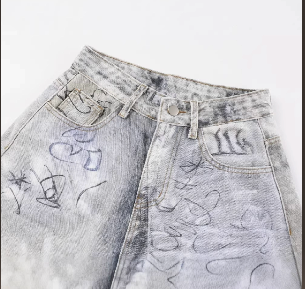 2025 New American-Style Trendy Brand Printed Graffiti