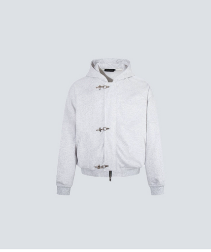 GY metal airplane buckle hooded sweatshirt set,