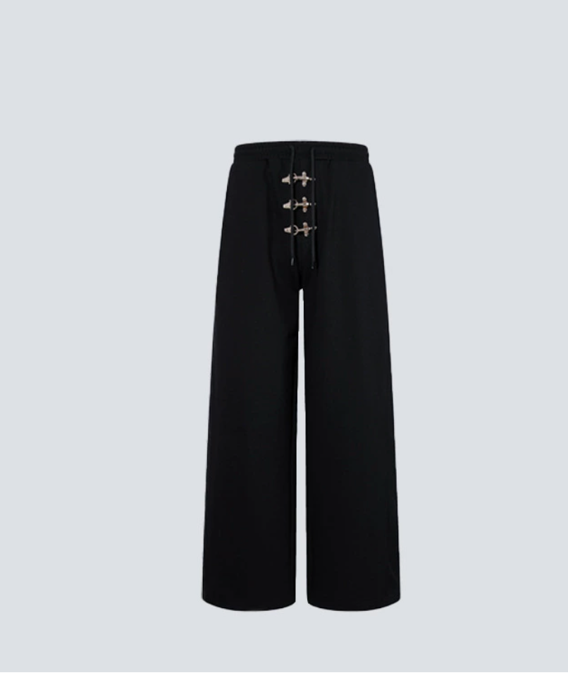 GY metal airplane buckle hooded sweatshirt set,