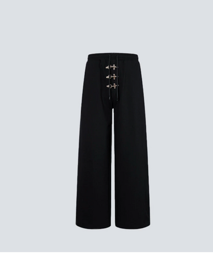 GY metal airplane buckle hooded sweatshirt set,