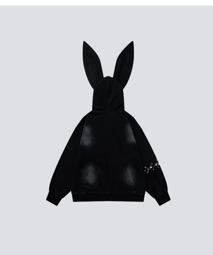 GY cross-border exclusive dark subculture rabbit ear hooded jacket wit