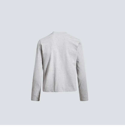 GY American retro distressed star print long-sleeve T-shirt
