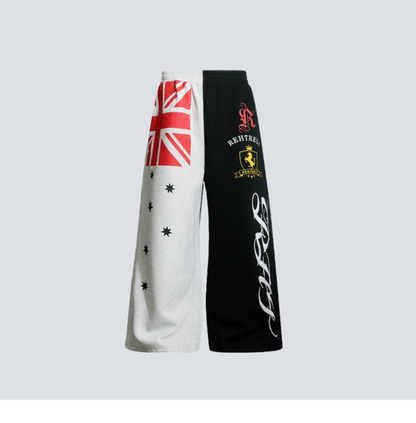 GY American-style patchwork Union Jack flag print sweatpants
