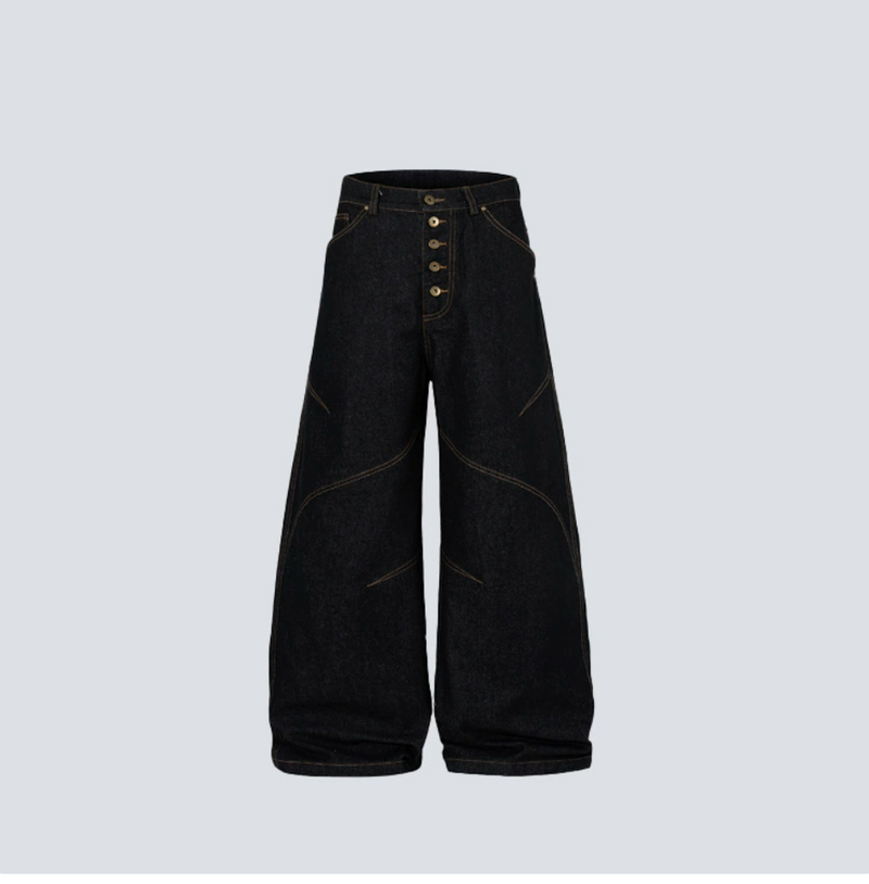Jean Baggy Noir Structuré