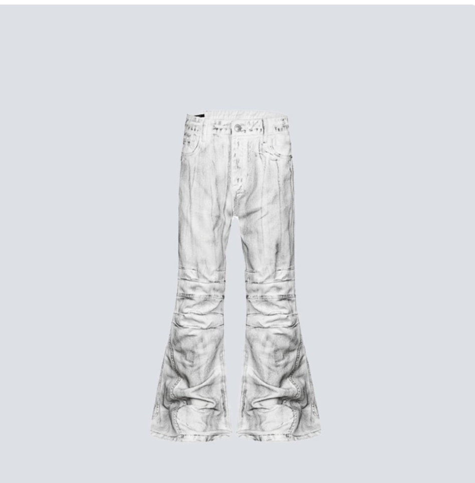 GY Heavy-Duty Distressed Batik Jeans