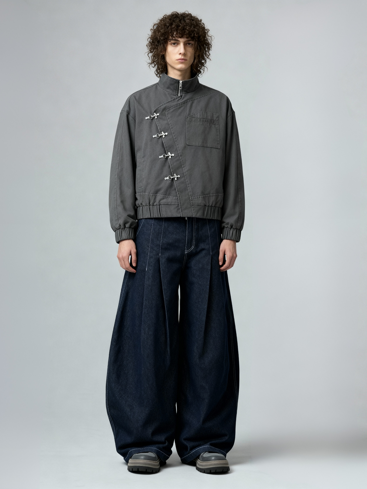Jacket Akutsy Denim Gris
