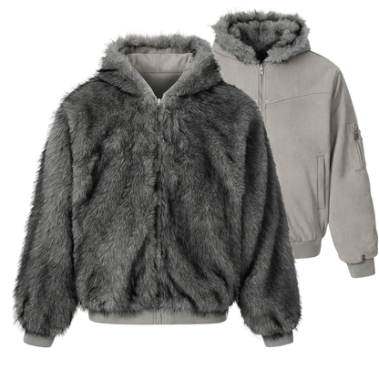Doudoune Fur Reversible - Gris