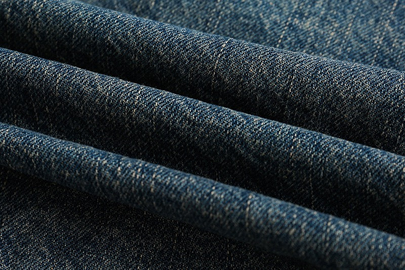 Jacket Distressed Denim Bleu