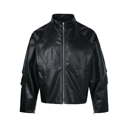 Jacket cuir SleeveLayered