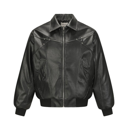 Jacket Bomber cuir Enframed