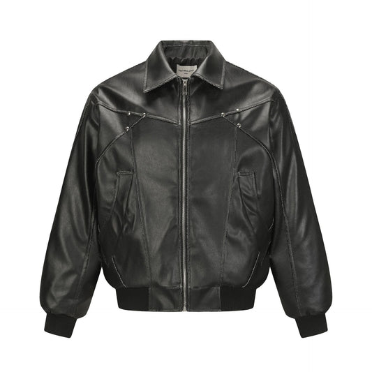 Jacket Bomber cuir Enframed