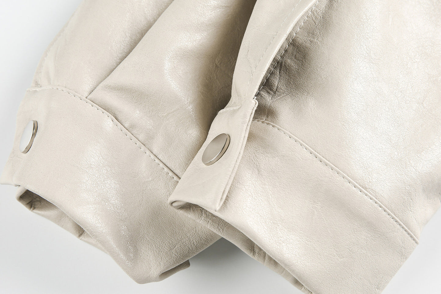 Jacket cuir Ryflect Beige