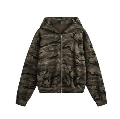 Zip Camo Bomber