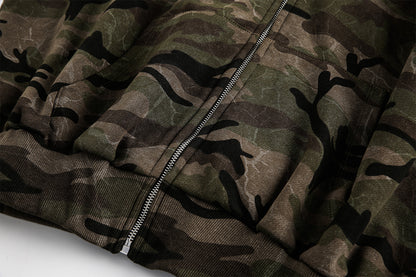 Zip Camo Bomber