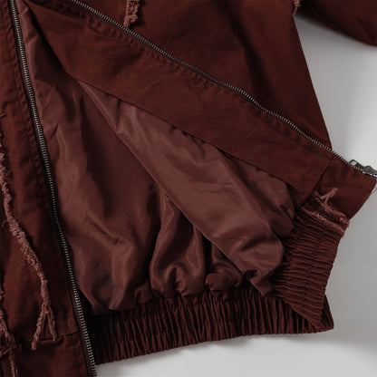 Zip Distressed Rouge
