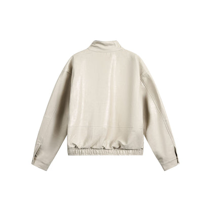 Jacket cuir Ryflect Beige
