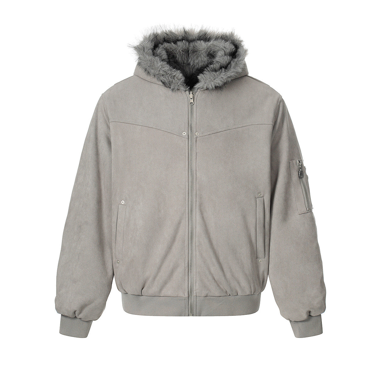 Doudoune Fur Reversible - Gris