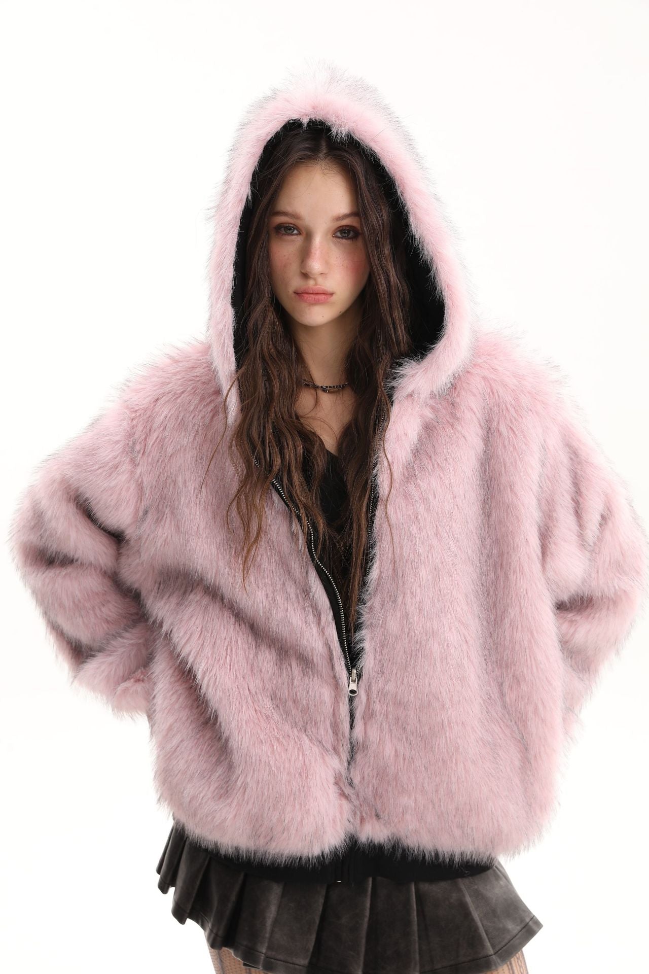 Doudoune Fur Reversible - Rose