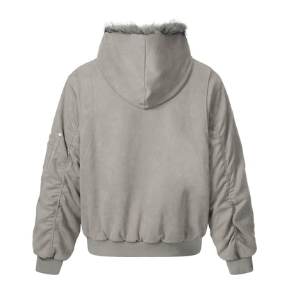 Doudoune Fur Reversible - Gris