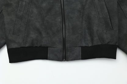 Jacket cuir Pythoned