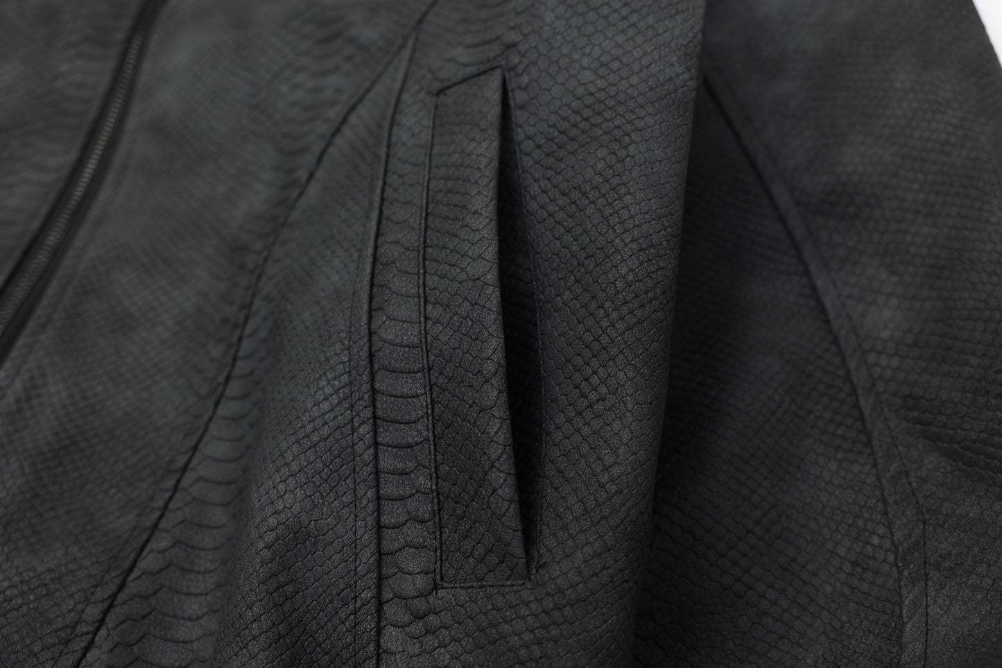 Jacket cuir Pythoned