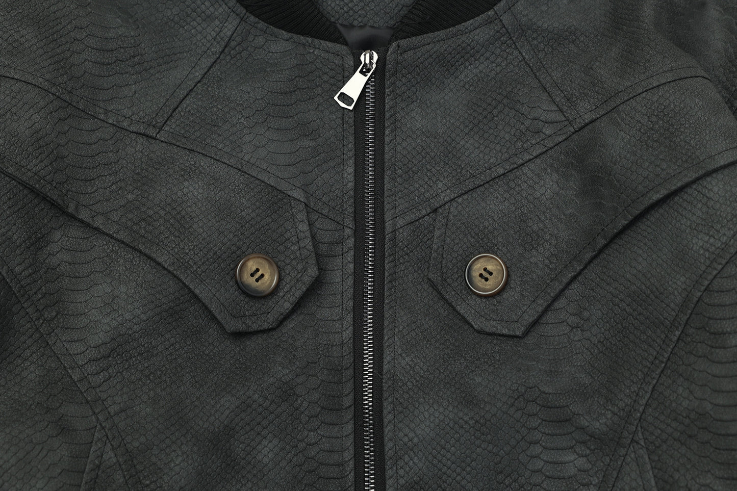 Jacket cuir Pythoned