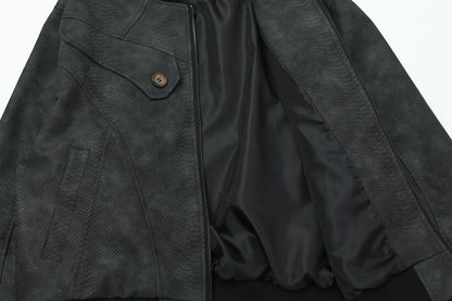 Jacket cuir Pythoned