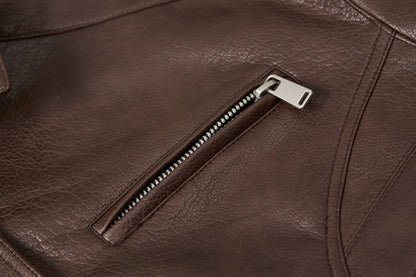 Jacket Bomber cuir Aviateur - Marron